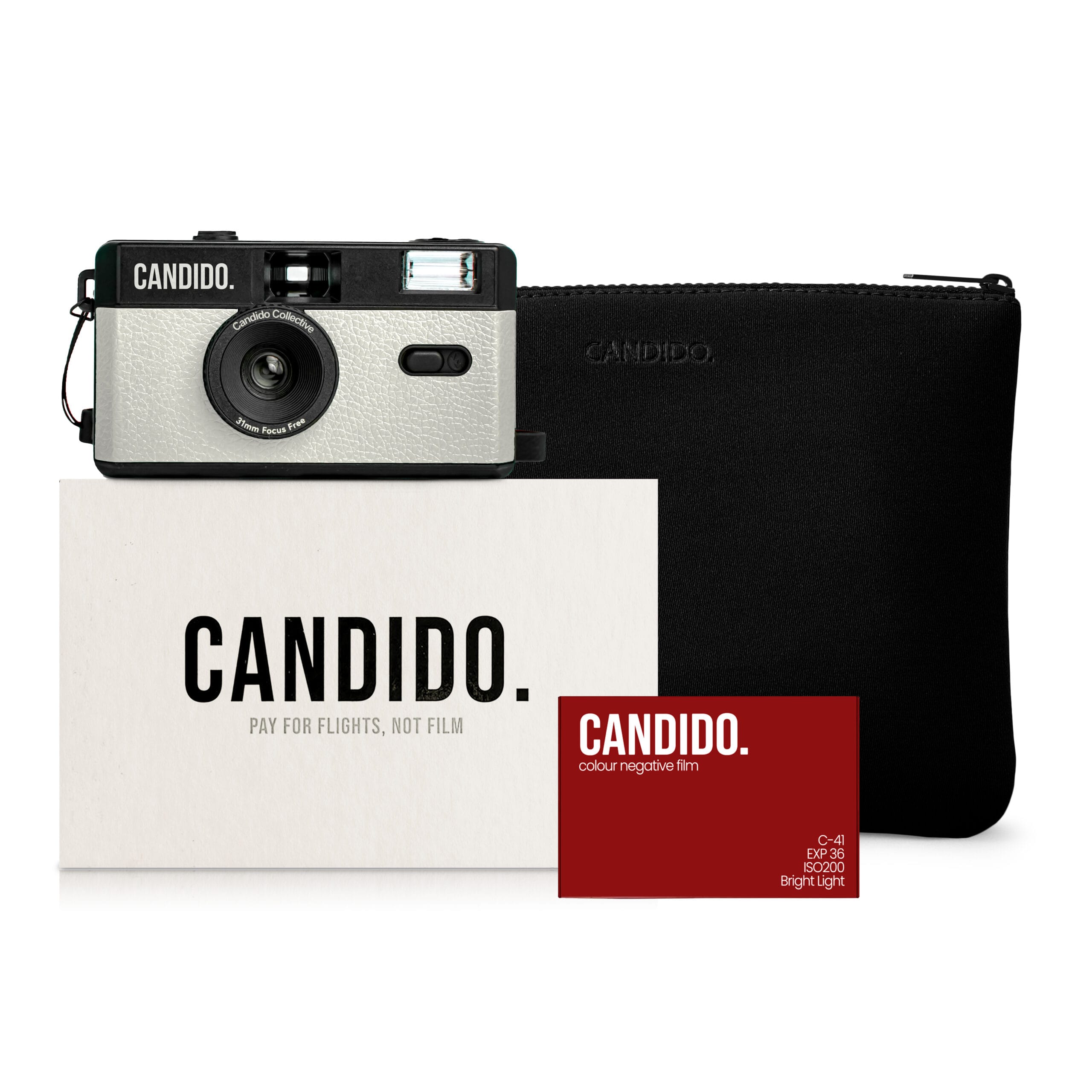 camara white c bolsa y rollo de 200